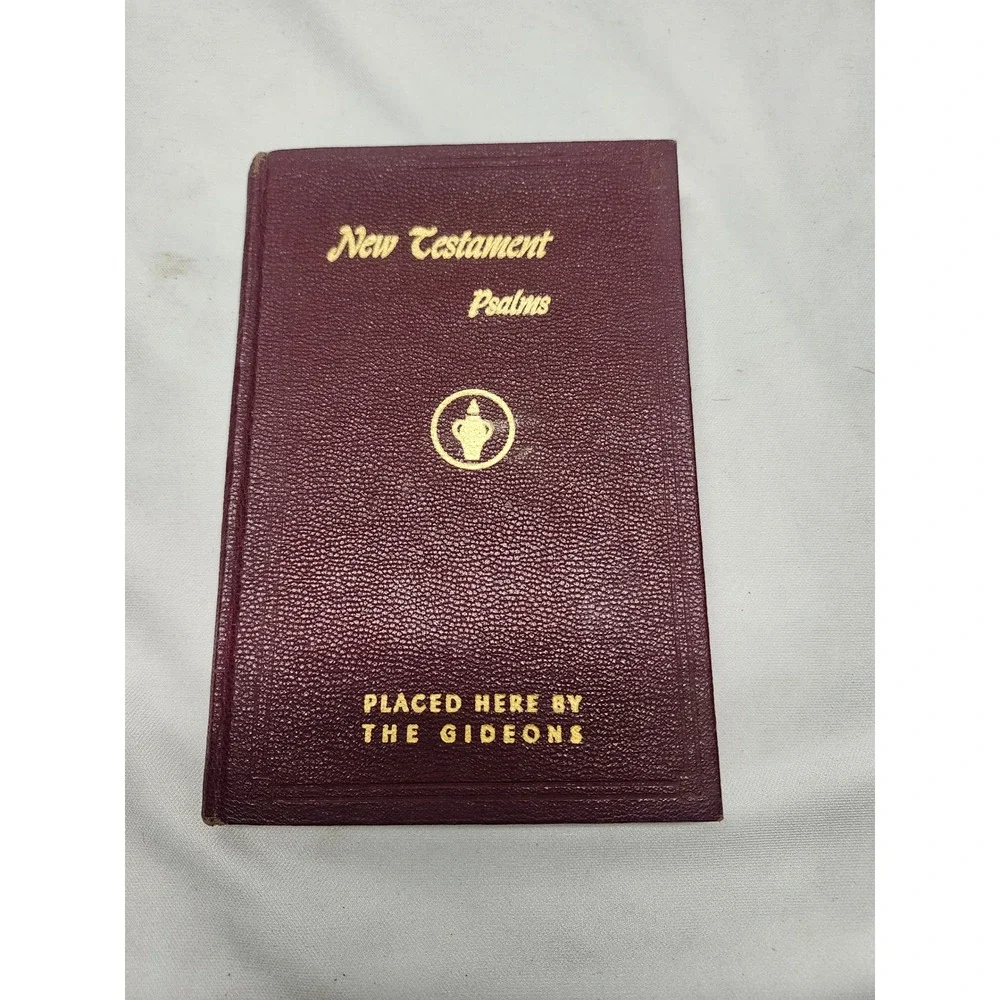 Gideon New Testament Psalms Bible King James Version KJV Burgundy Gold Gilt T36